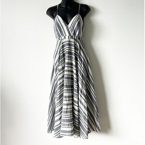 Nicobar 100% Cotton Stripes MIDI Dress New